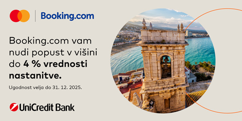 Booking.com razvaja z vračilom do 4% vrednosti nastanitve!